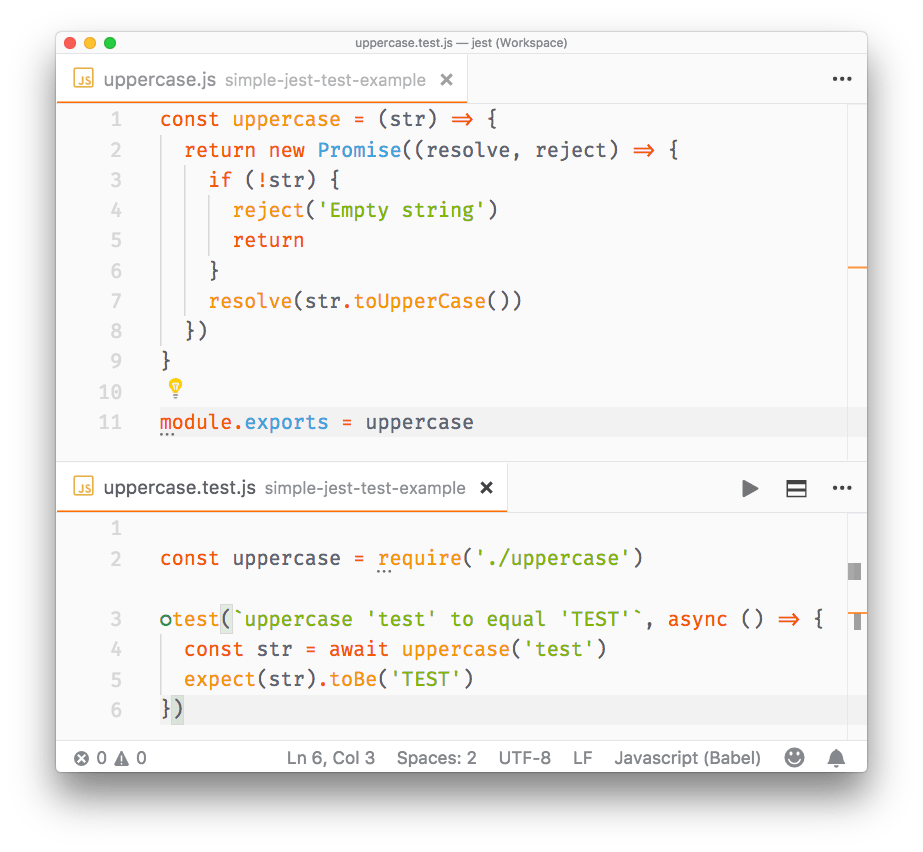 Jest async test await async