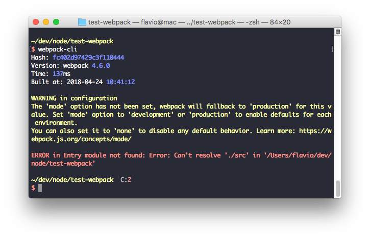 Running webpack-cli