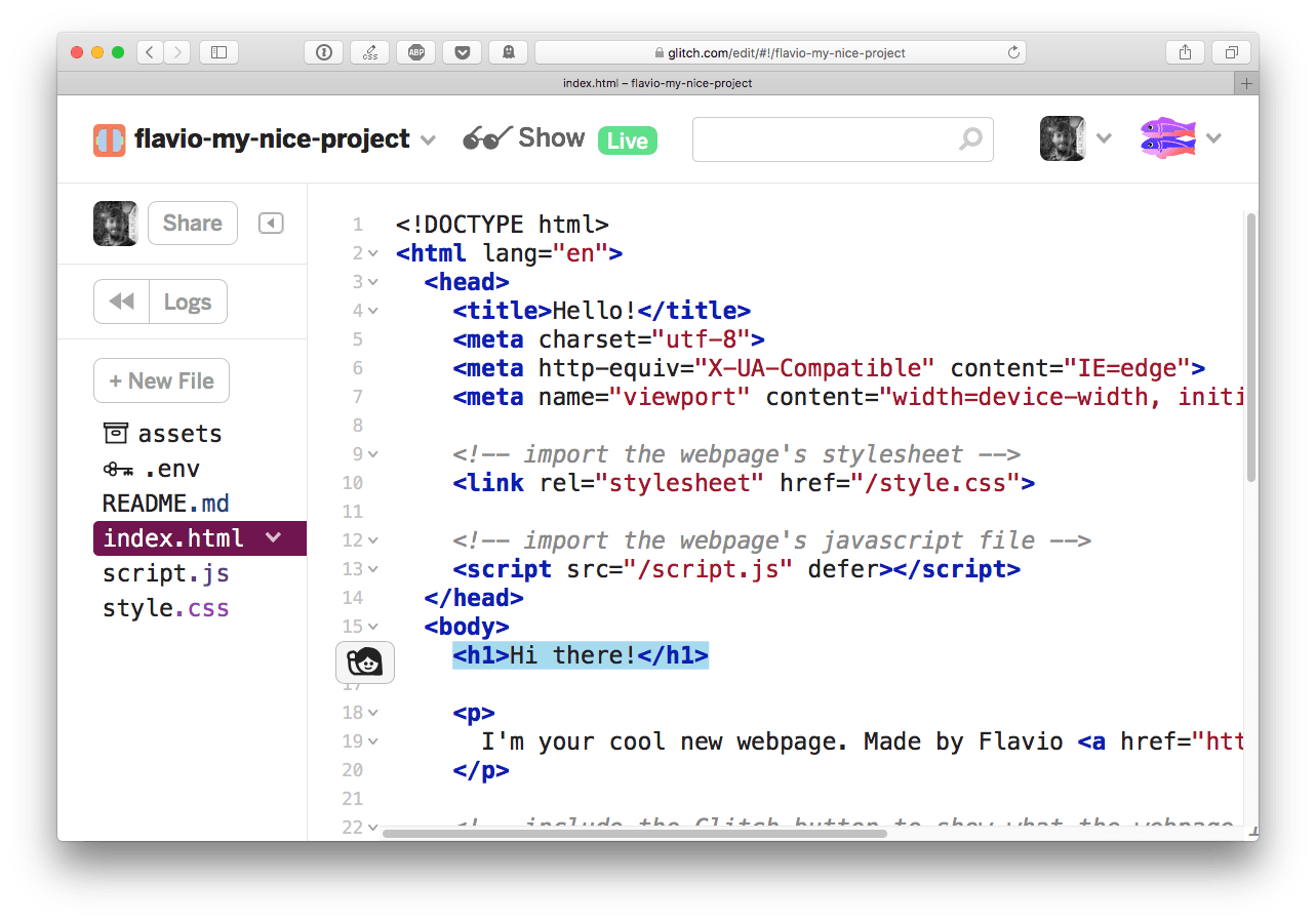 Ask for help on a line
