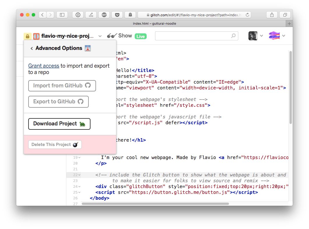 GitHub Import export