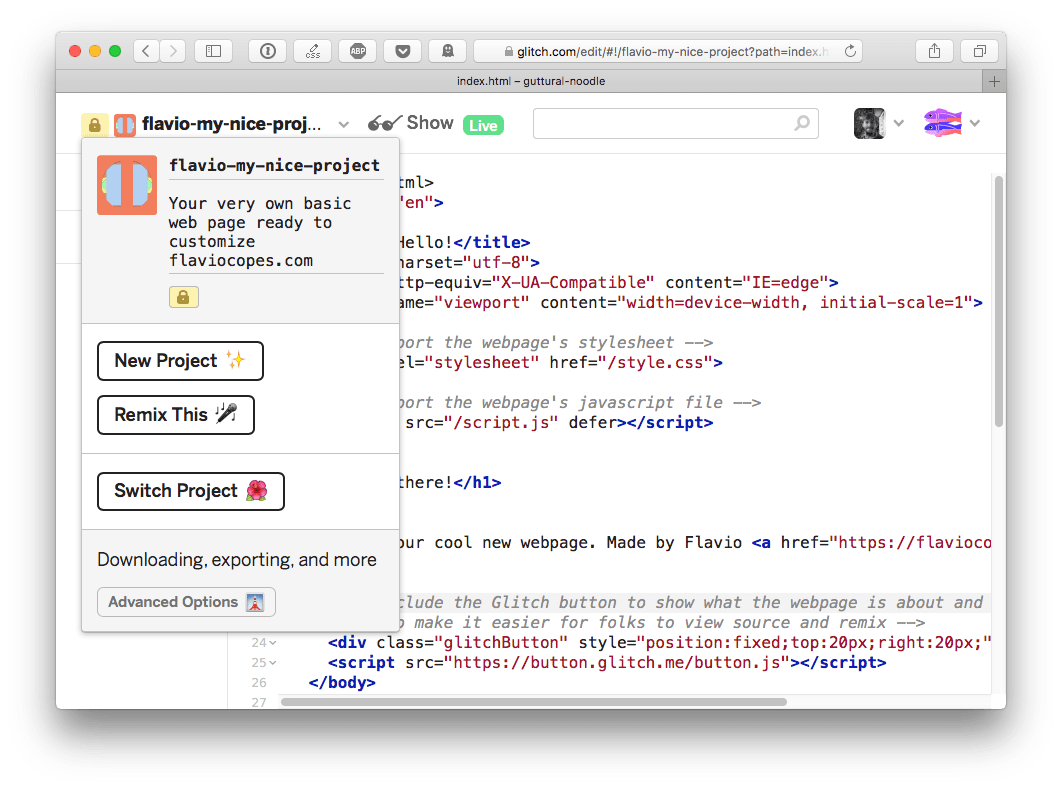 Keep project private