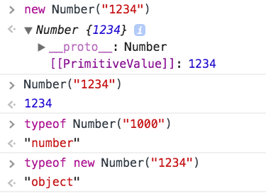 Number vs new Number