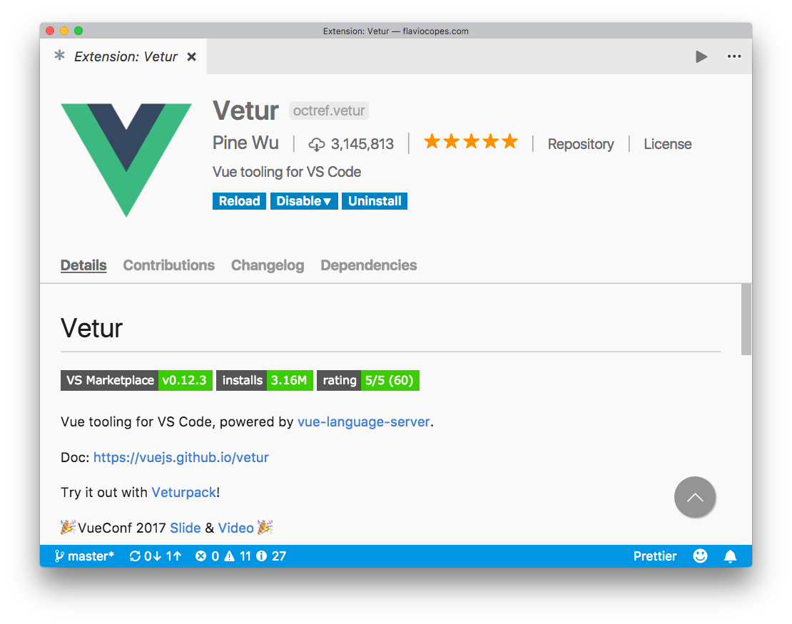 Install Vetur in VS Code